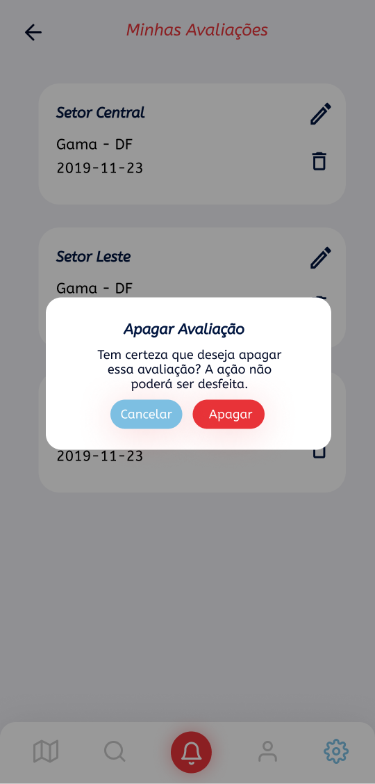 Apagar Ocorrência