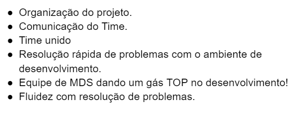 Pontos Positivos