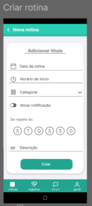 Tela de Rotinas